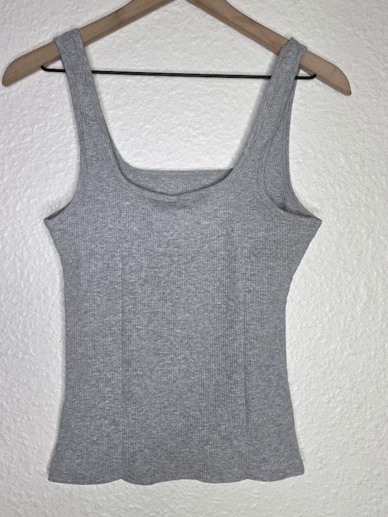 Fabletics Daily Rib Square Neck Tank In Gray Women's Size L New With Tags — image 7 of 8